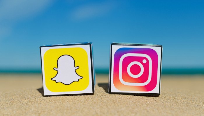 Snapchat und Instagram