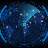 Weltkarte Cyberangriff