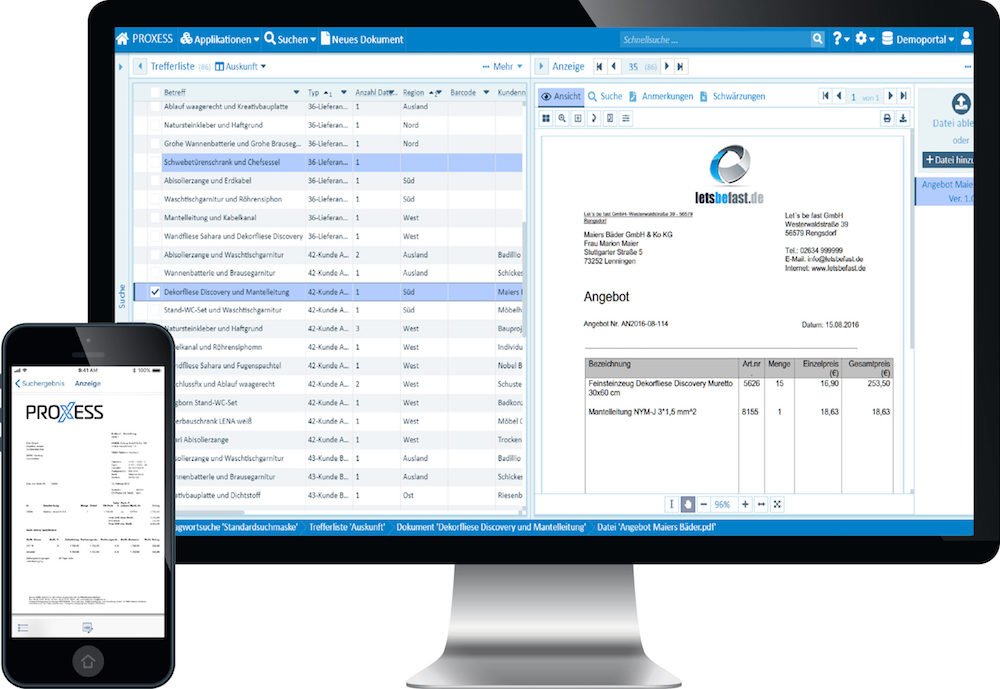 PROXESS 10 DMS Webclient App scaled