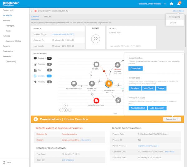 Bitdefender Gravity Zone XDR - Cloud-basierte Threat Analytics