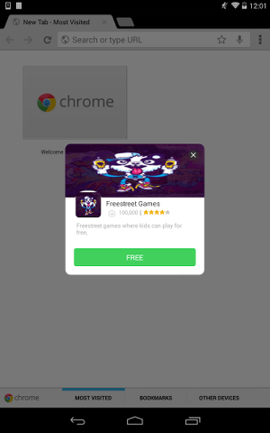 Cosiloon im Chrome-Browser