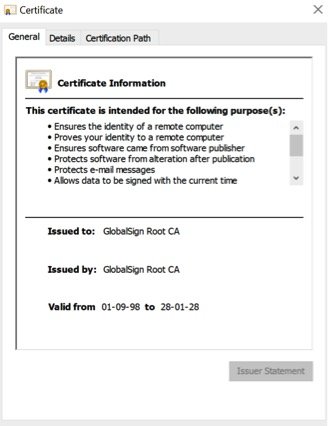 Certificate Information