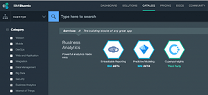 	Cupenya on Bluemix