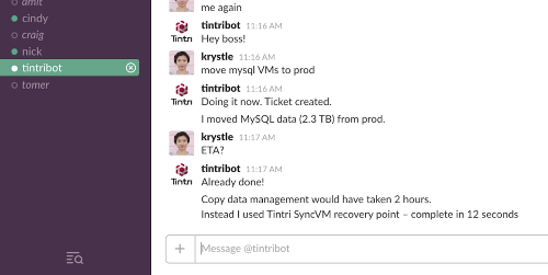 Tintri Chatbot