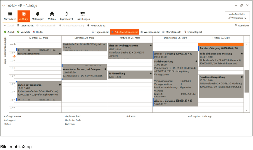 mobileX-MIP - Aufträge