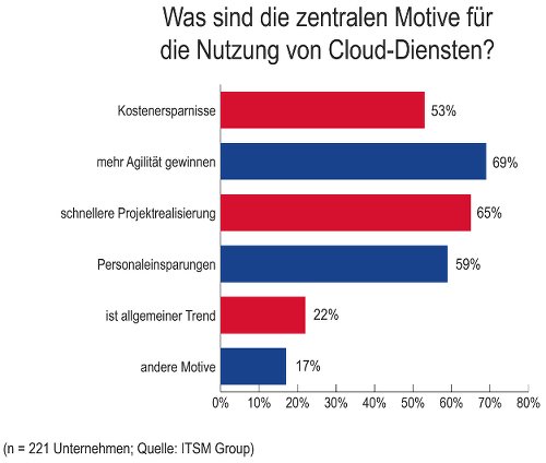 Was sind die zentralen Motive für die Nutzung von Cloud-Diensten?