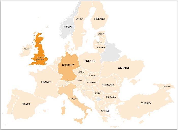 TrickBot Verteilung in Europa