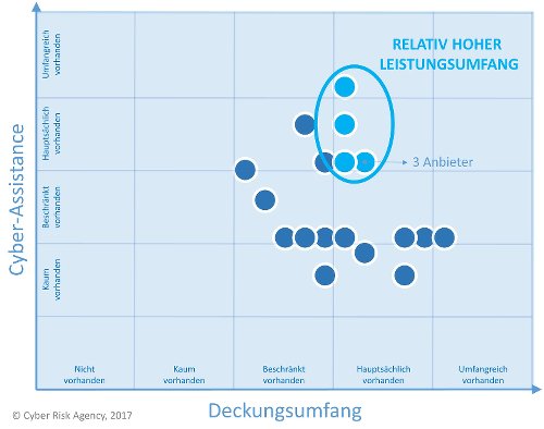 Relativer Leistungsumfang der Cyber-Policen im deutschen Markt