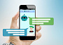 Smartphone mit Chatbot Kommunikation
