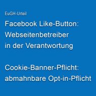 EuGH-Urteil zum Like-Button und abmahnbarer Opt-in-Pflicht