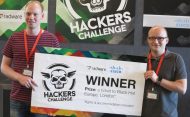 Die Sieger der Hackers-Challenge: Matthias und Manuel gelang der Durchbruch mit einer erfolgreichen Quellcode-Analyse in den letzten zehn Minuten (Bild: speicherguide.de)