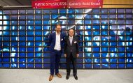 Im BMW-Museum hat Fujitsu das weltweit größte animierte Mosaik aus STYLISTIC-Tablets installiert – Weltrekord.