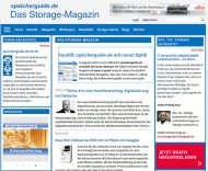 Facelift und überarbeitete Navigation für das Storage-Magazin speicherguide.de