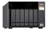 Qnap TS-673 mit 6 HDD/SSD-Bays lässt sich mit optionaler M.2-SSD erweitern.