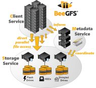 Die von Thinkparq entwickelte Software-Lösung BeeGFS soll einen schnellen Zugriff auf Speichersysteme aller Art und Größe ermöglichen (Grafik: Thinkparq).