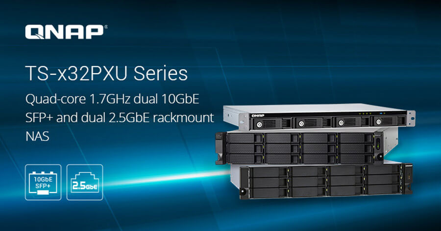 TS-x32PXU: Qnap rüstet Rackmount-Serie mit 10GbE SFP+ auf