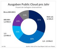 Jährliche Ausgaben für die Public-Cloud (Quelle: Flexera)