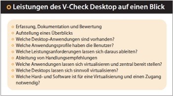 Bild 3: Leistungen des V-Chekc Desktop auf einen Blick.