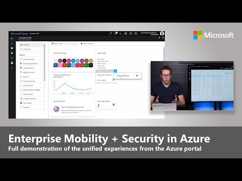 The unified Enterprise Mobility + Security management experience in the Azure Portal