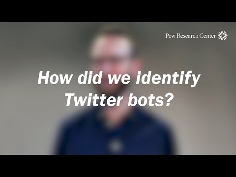 How did Pew Research Center identify Twitter bots?