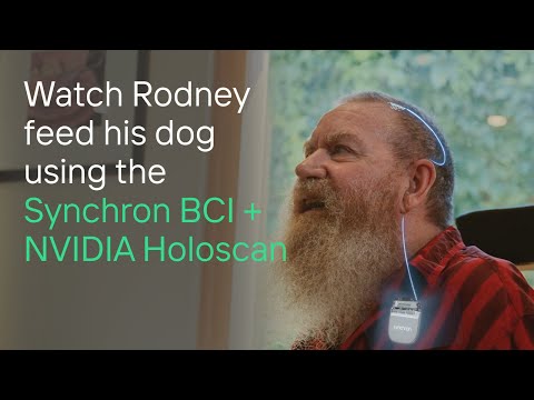 Rodney uses The Force to feed his dog | Synchron BCI + NVIDIA Holoscan + Apple Vision Pro