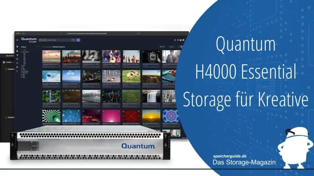 Für kleine Kreativteams: Die All-in-One-Storage-Appliance Quantum H4000 Essential kombiniert das StorNext-Dateisystem mit dem Asset-Management-Tool CatDV.