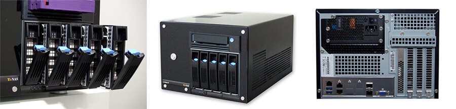 Das Actidata Ti-NAS QT besteht aus einem 5-Bay-NAS mit integrierten LTO-Bandlaufwerk und 10GbE.