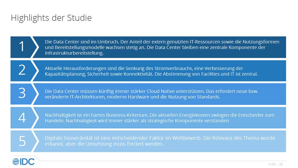 IT-Entscheider müssen ihre Datacenter auf die Zukunft ausrichten, aber gleichzeitig bestehende Investitionen schützen (Grafik: IDC).
