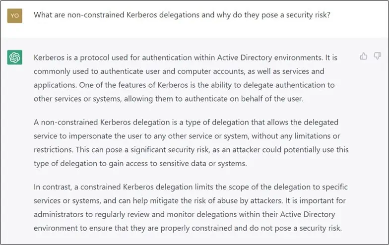 KI-Erläuterung von uneingeschränkten Kerberos-Delegierungen