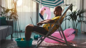 Arbeit im Urlaub