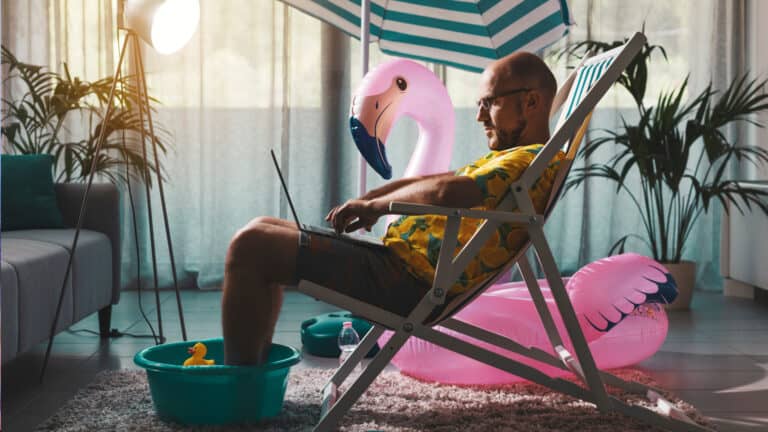 Arbeit im Urlaub