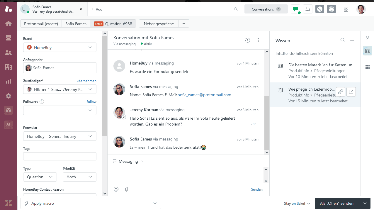 Die beste Helpdesk Software für 2023 7 zendesk