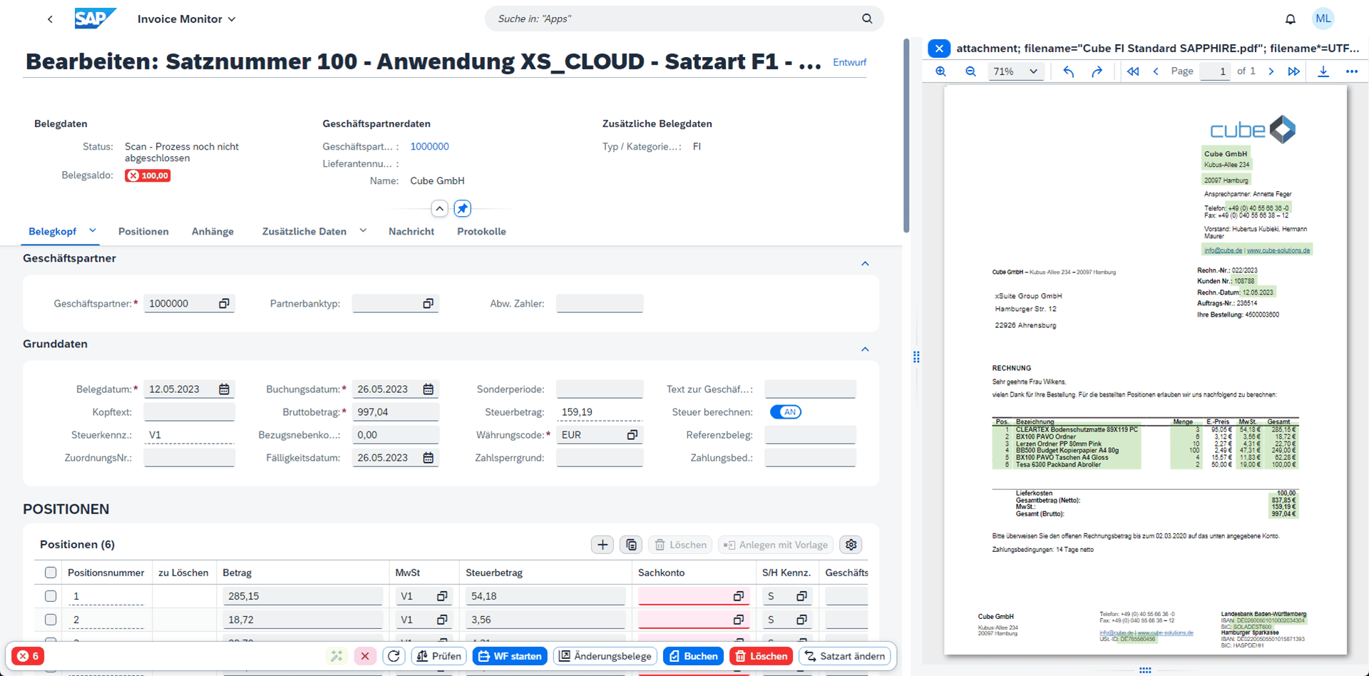 Invoice Monitor DE