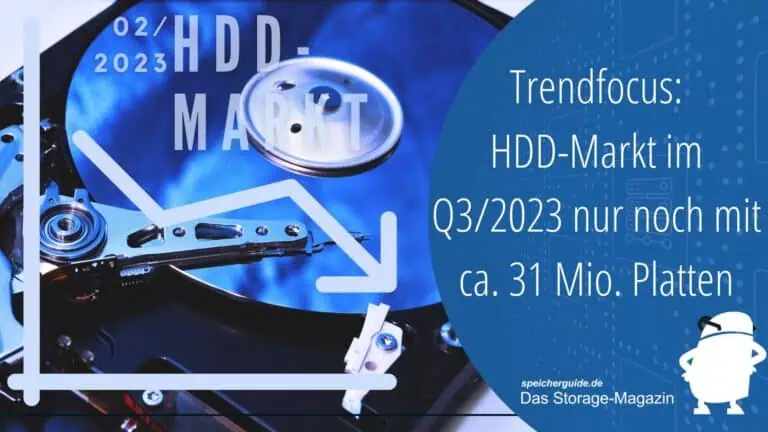 Trendfocus: HDD-Markt kommt im Q2/2023 nur noch auf rund 31 Millionen Stück