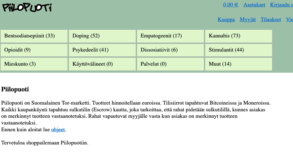 Das bisherige Angebot von Piilopuoti