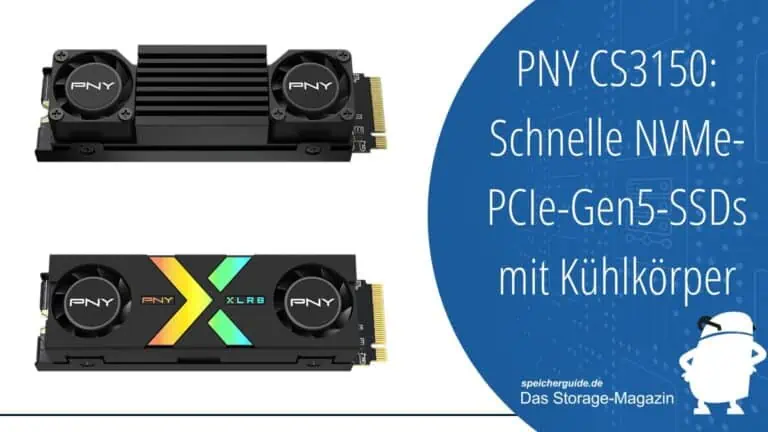 PNY CS3150: Schnelle NVMe-PCIe-Gen5-SSDs mit Kühlkörper