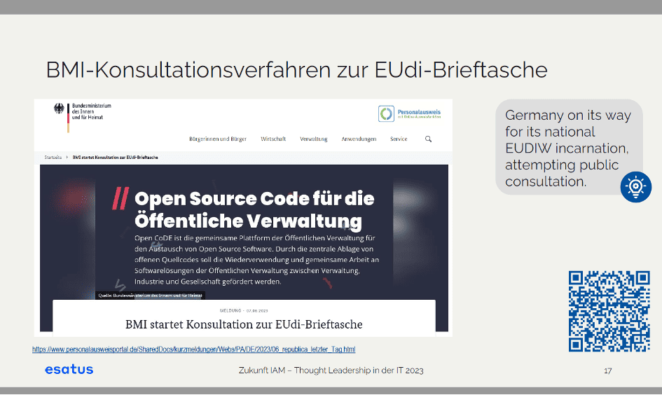 Thought Leadership: Haben traditionelle IAM-Systeme eine Zukunft? 6 BMI-Konsulationsverfahren zur EUdi-Brieftasche