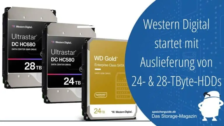Western Digital startet mit Auslieferung von 24- und 28-TByte-HDDs