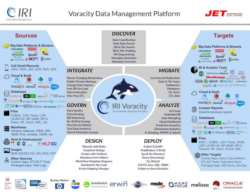 Aufbau der Voracity Data Management Platform.