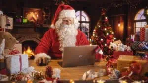 Weihnachtsmann Laptop