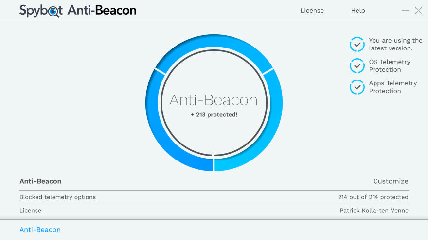 Warum Spyware-Tools notwendig sind 2 Und hier ein Beispiel für geblockte Telemetriedienste durch Anti-Beacon.