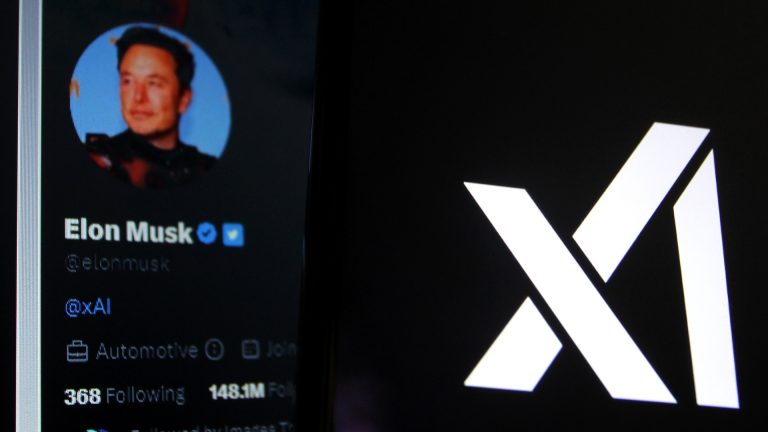 Musk dementiert Bericht über xAI-Tesla-Gespräche 1 Logo xAI mit Elon Musks X Account im Hintergrund