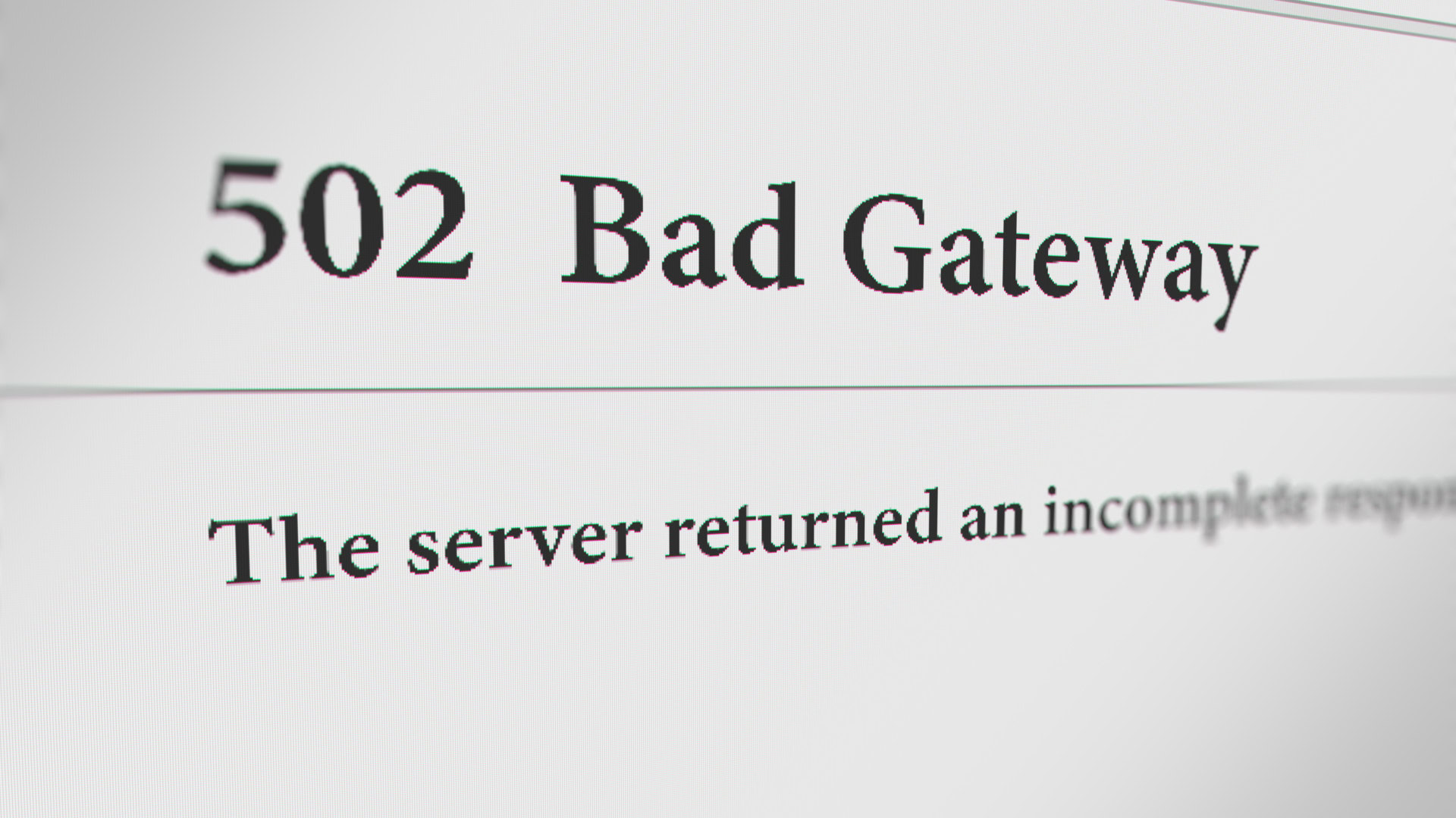 502 Bad Gateway – was tun? 1 502 Bad Gateway
