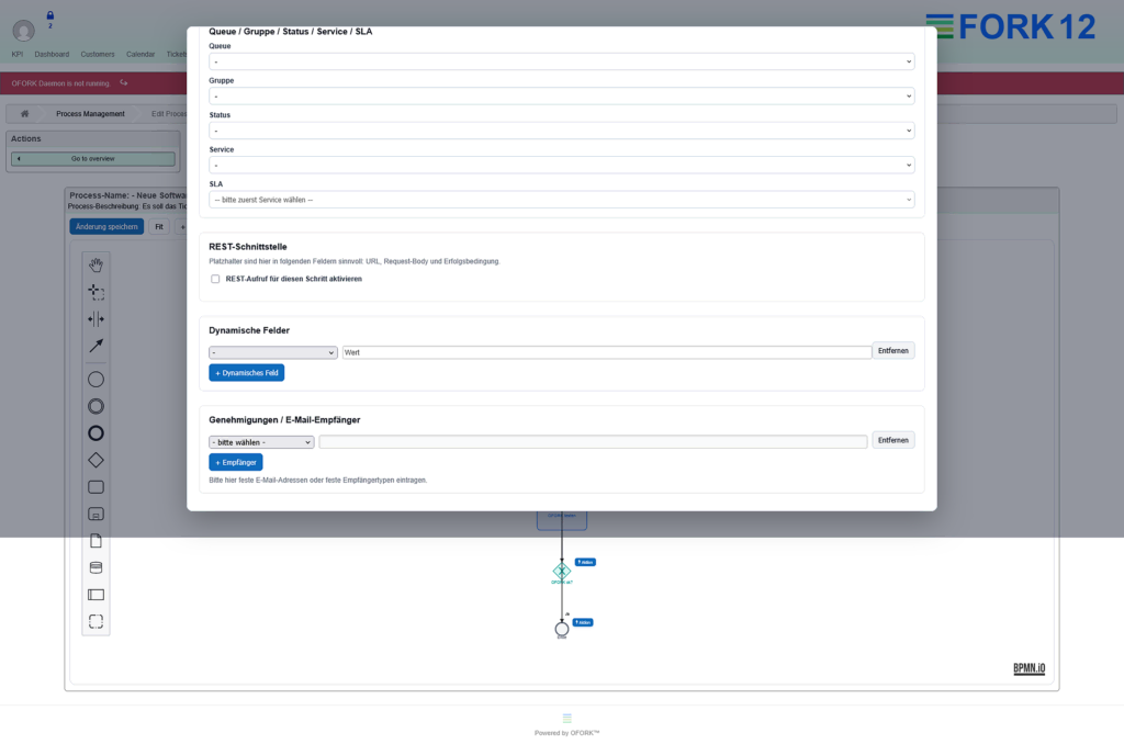 IT-Support ohne Klickstrecken: Wie Agentic AI Ticketprozesse operativ steuert 3 Bild 3: Prozessaktionen: Konfiguration von Response-Mapping, dynamischen Feldern, Genehmigungen und E-Mail-Empfängern