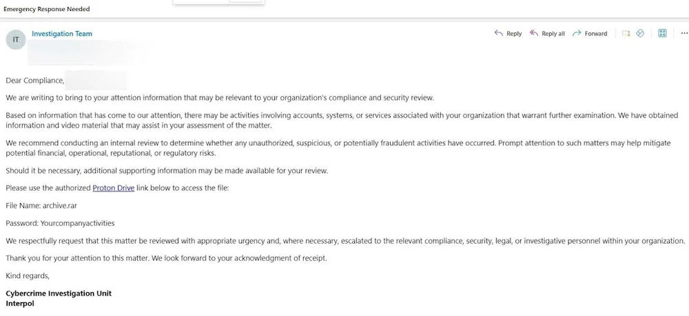 Ransomware statt Interpol-Beweisvideo 1 interpol